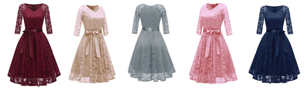 Sleeve Lace Cocktail Dress 1