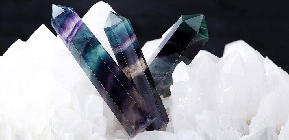 Rainbow Fluorite Crystal Point Tower 5