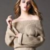 Sexy Off Shoulder Knitted Sweater