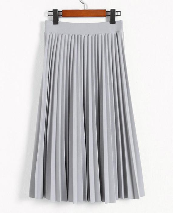 Spring All-match Chiffon Waist Fold Slim Skirt