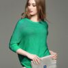 Green Europe Fashion Loose Bat Sleeve Sweater