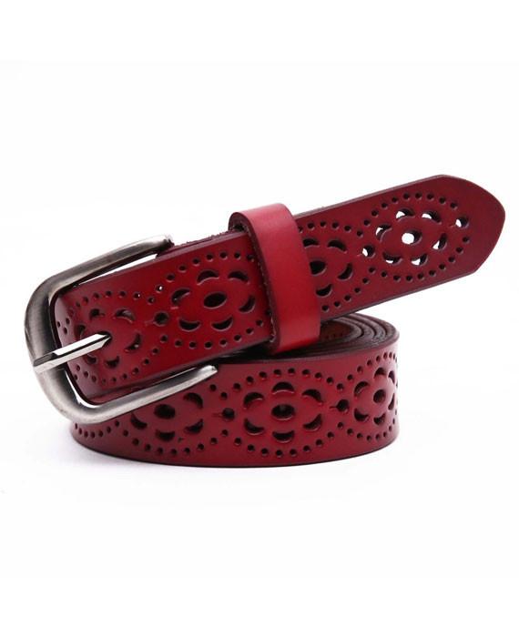 Wide Leather Belt Luxury Jeans Belts