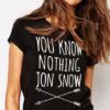You Know Nothing Jon Snow Printed Letter T shirt