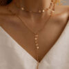 Copper Material Sequins Tassel 2 Layer Set Pendant 5
