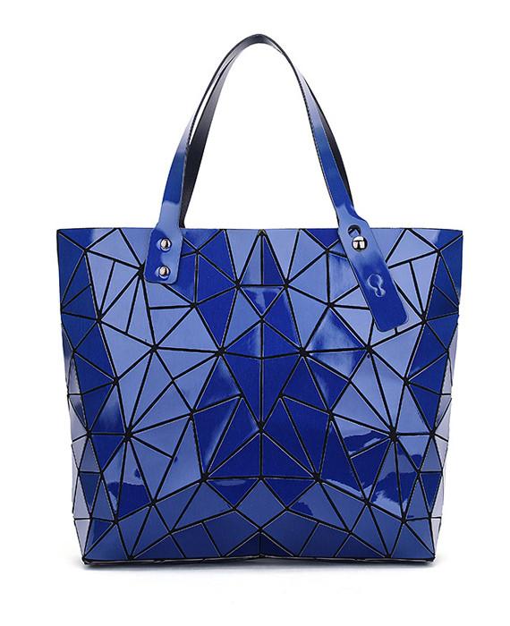 Diamond Geometry Quilted Tote Handbag | Seamido