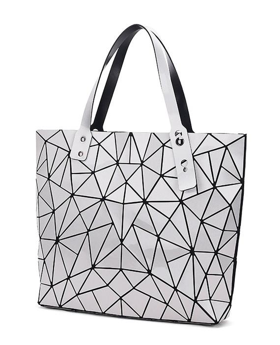 Diamond Geometry Quilted Tote Handbag-7