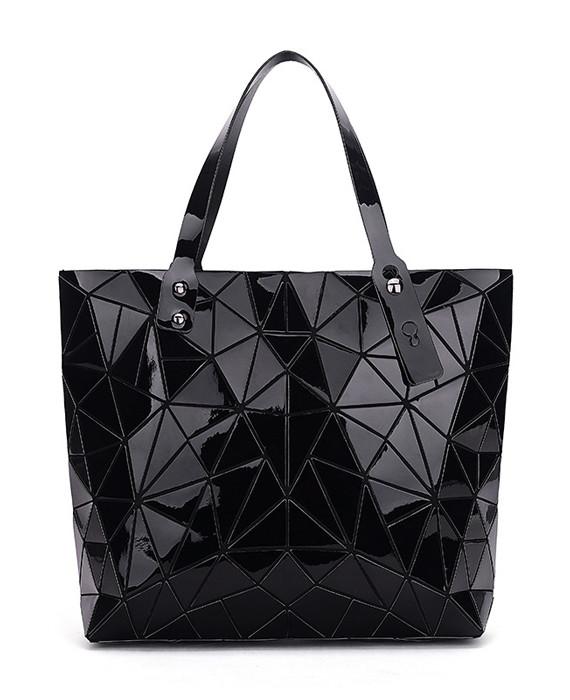 Diamond Geometry Quilted Tote Handbag | Seamido