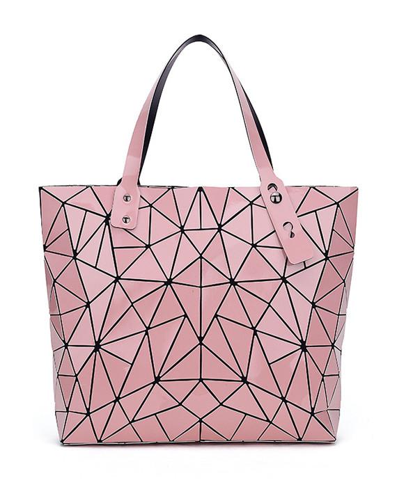 Diamond Geometry Quilted Tote Handbag | Seamido