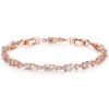 Gold Plated Chain Bracelet Shining Cubic Zircon Crystal Jewelry