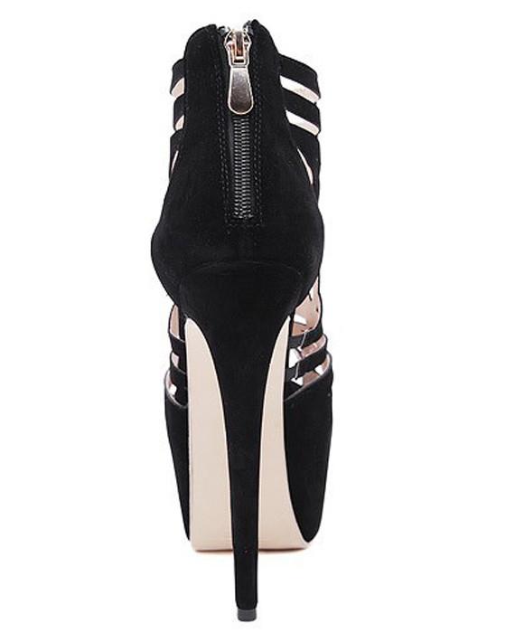 Pumps Platform Stiletto Heels Open Toe Dress Shoes