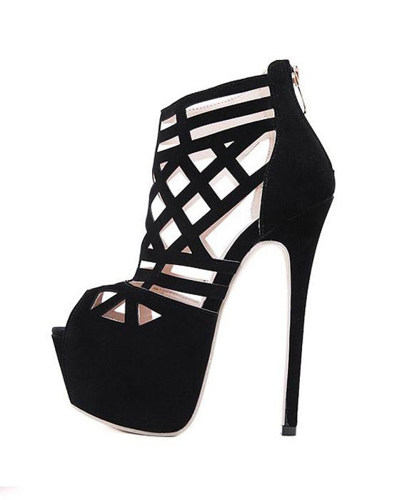 Pumps Platform Stiletto Heels Open Toe Dress Shoes