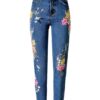 Embroidered Jeans Women Straight Jeans