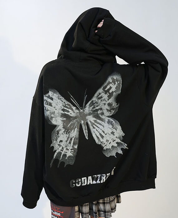 Stylish Print Butterfly Hoodie Fashion Sweatshirt 2