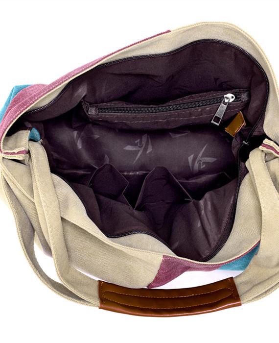 Vintage Canvas Shoulder Bag Fashion Messenger Crossbody Bag