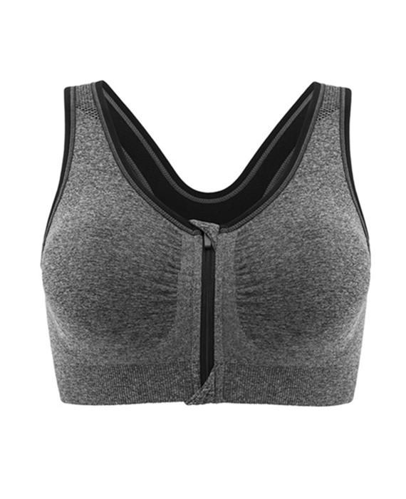 Zipper Bra Push Up Seamless Sexy Sports Underwear