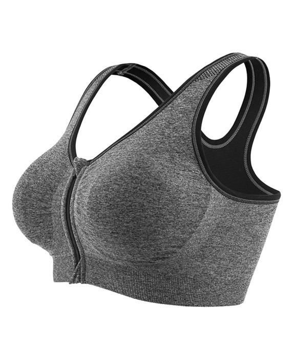 Zipper Bra Push Up Seamless Sexy Sports Underwear