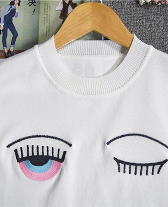 Big Eyes Printed Loose T Shirts Casual Tee Tops