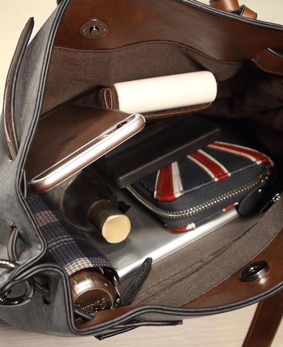 PU Leather Bucket Vintage Shoulder Bags