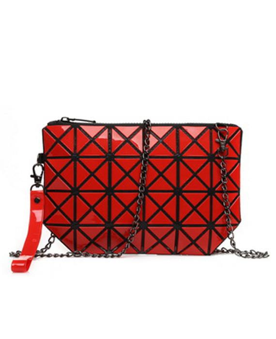 Plaid Laser Geometric Mini Clutch Crossbody Bags