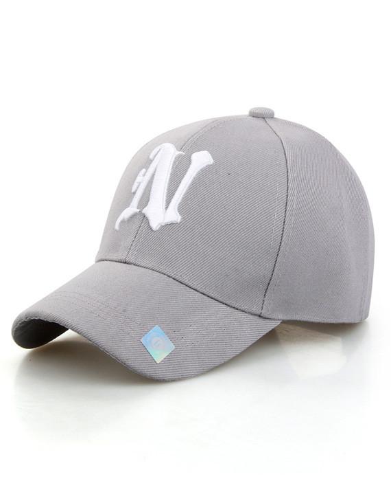 Baseball Cap Solid Color Leisure Hats N Letter Cap