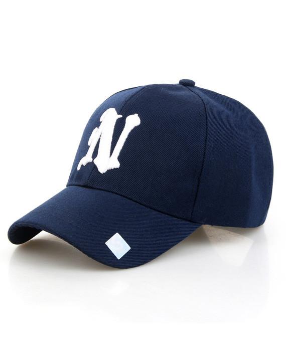 Baseball Cap Solid Color Leisure Hats N Letter Cap