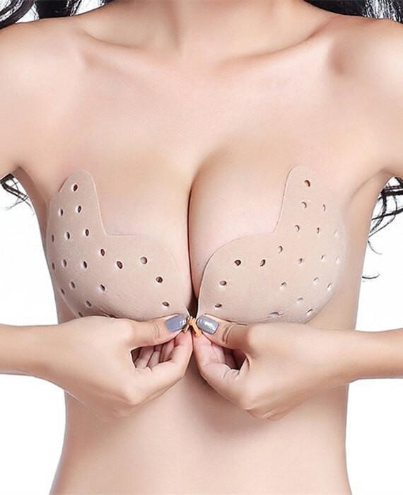 Bras Push Up Front Closure Silicone Sexy Invisible Strapless Self