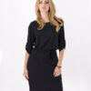 Office Round Neck Knee Length Vintage Dress