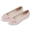 Slip-on Crescent Flower Soft PU Leather Flats