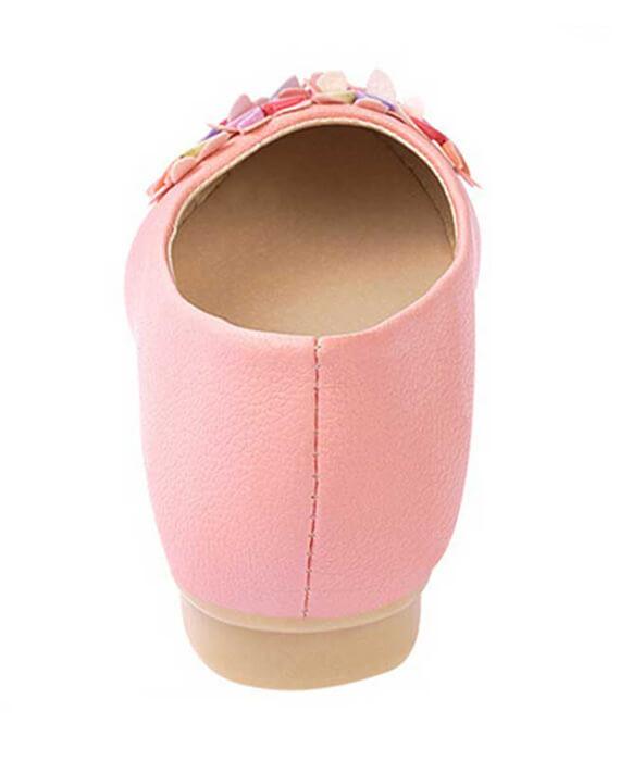Slip-on Crescent Flower Soft PU Leather Flats