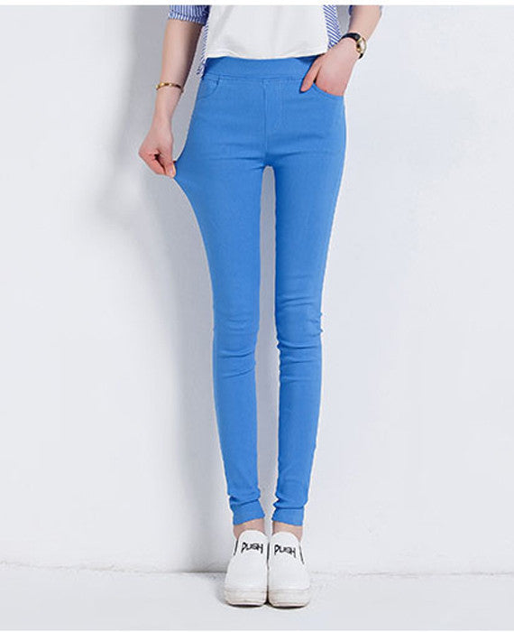 Candy Colored Skinny Stretch Pencil Pants