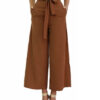 High Waisted Wide Leg Pants Cropped Trouser
