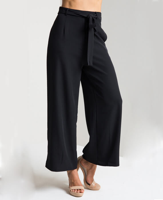 High Waisted Wide Leg Pants Cropped Trouser