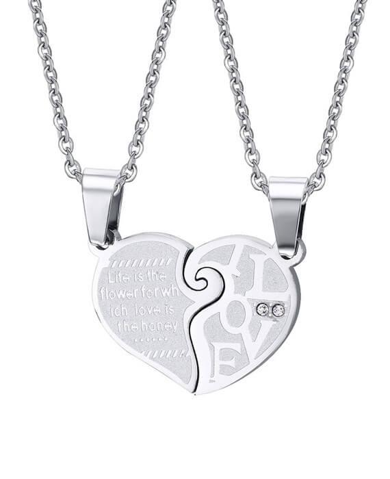 Vintage Necklace Pendant Set His & Hers