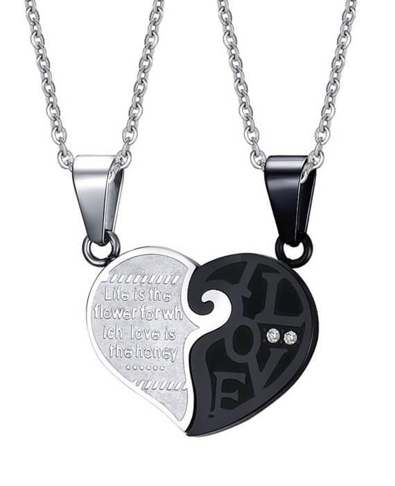 Vintage Necklace Pendant Set His & Hers