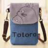 Mini Canvas Embroidered Cross Body Totoro Bag
