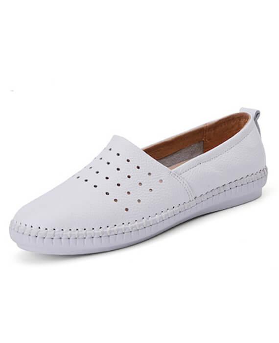 Cut Out Slip on PU Spring/Summer Flats Loafers