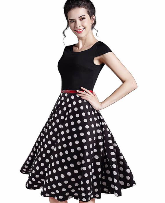 Floral Print O-Neck Sleeveless Zipper Dress