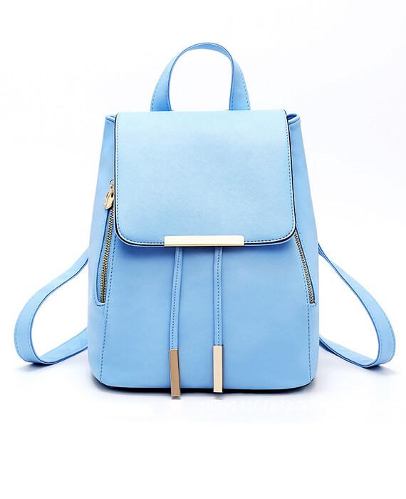 PU Leather Top-handle Backpack