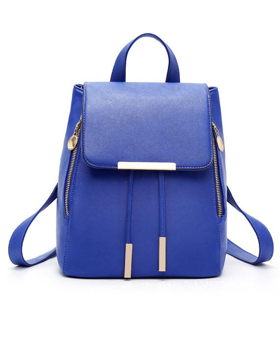 PU Leather Top-handle Backpack
