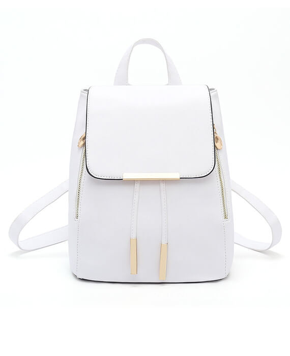 PU Leather Top-handle Backpack
