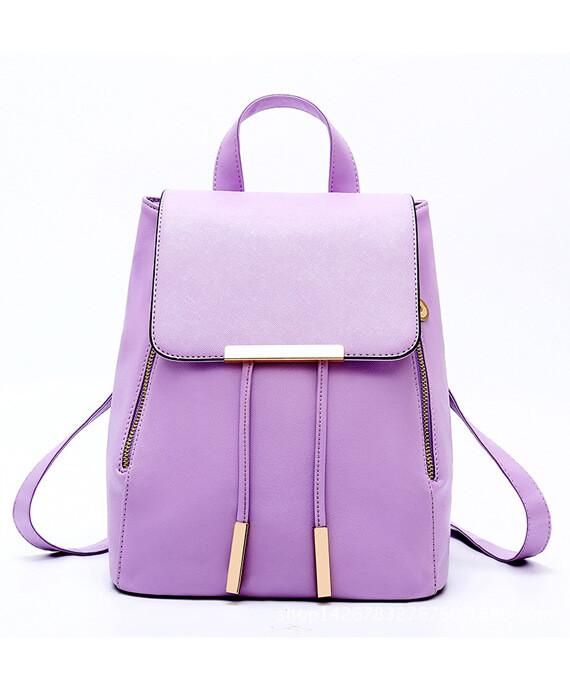 PU Leather Top-handle Backpack