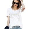 Plain Cotton Simple Solid Color Tees T-Shirt