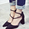 Pointed Stilettos Cross Strap High-heel Shoes