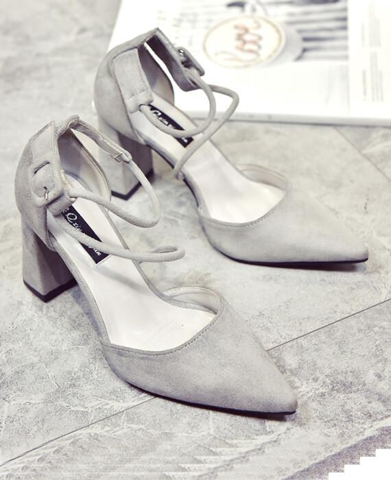 Pointed Stilettos Cross Strap High-heel Shoes