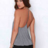 Solid Color Back Bandage T-shirt Tank