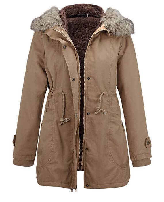 Womens Parka Coats with Fur Hood