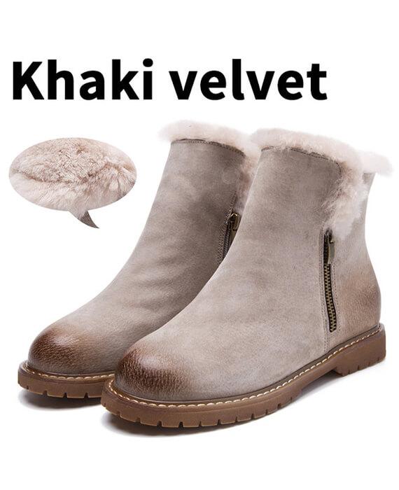 Suede Plush Cashmere Warm Ankle Boots-3