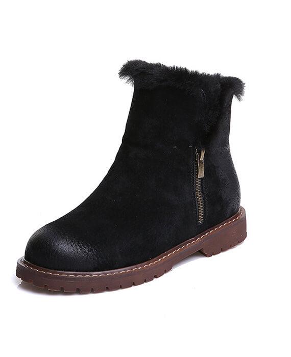 Suede Plush Cashmere Warm Ankle Boots