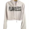 Flawless Letter Print Crop Pullover Hoodie