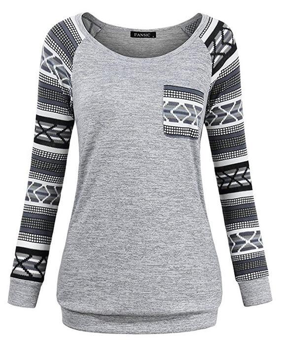 Tunic Floral Printed O-Neck Shirt